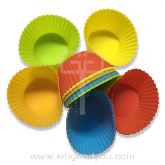 Copas de silicona reutilizables de colores para hornear